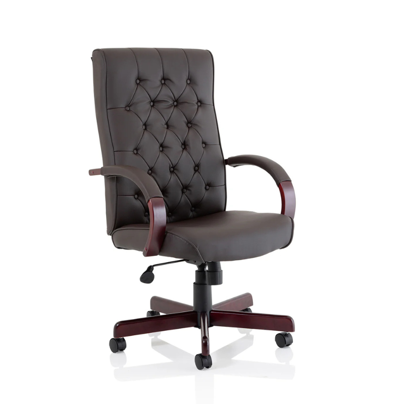 Dynamic Chesterfield Leather Executive Chair High Back with Arms