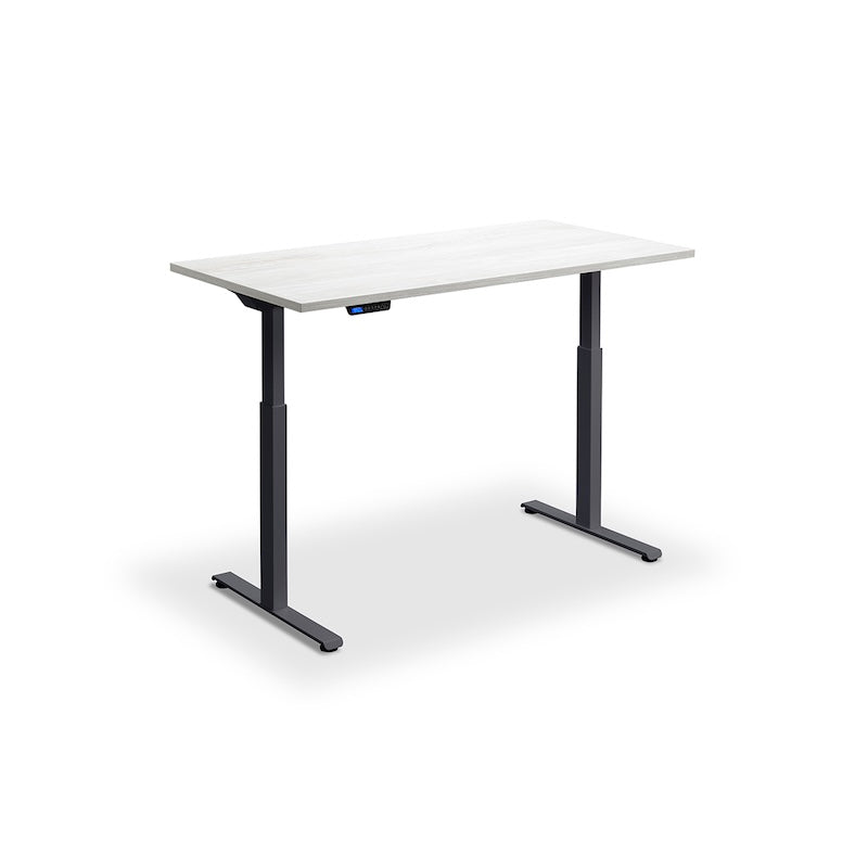 Lavoro Design Rusa Adjustable Desk, Anthracite Frame, Woodgrain Top