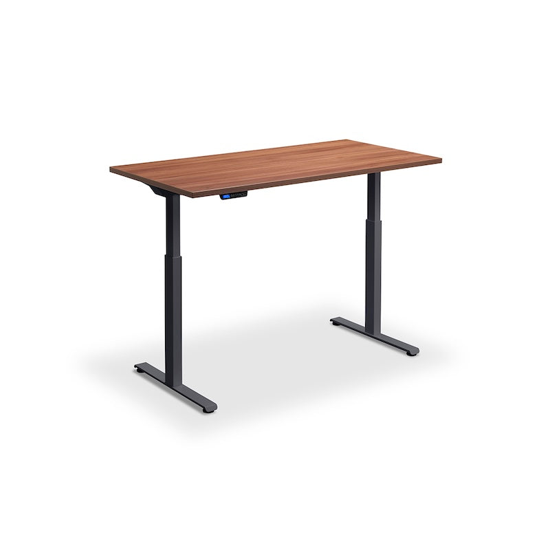 Lavoro Design Rusa Adjustable Desk, Anthracite Frame, Woodgrain Top