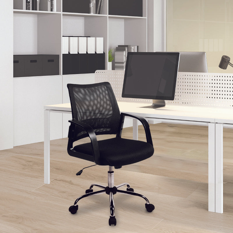 Nautilus Designs Calypso Medium Mesh Back Task Operator Armchair with Chrome Base