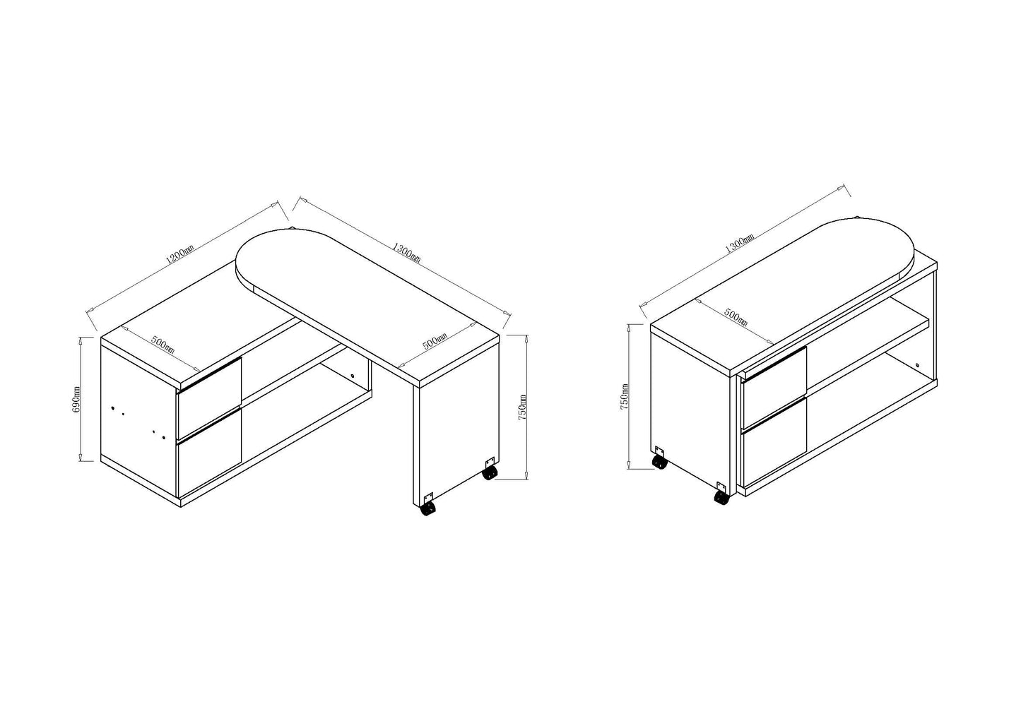 Dynamic Fleur Smart Storage Desk
