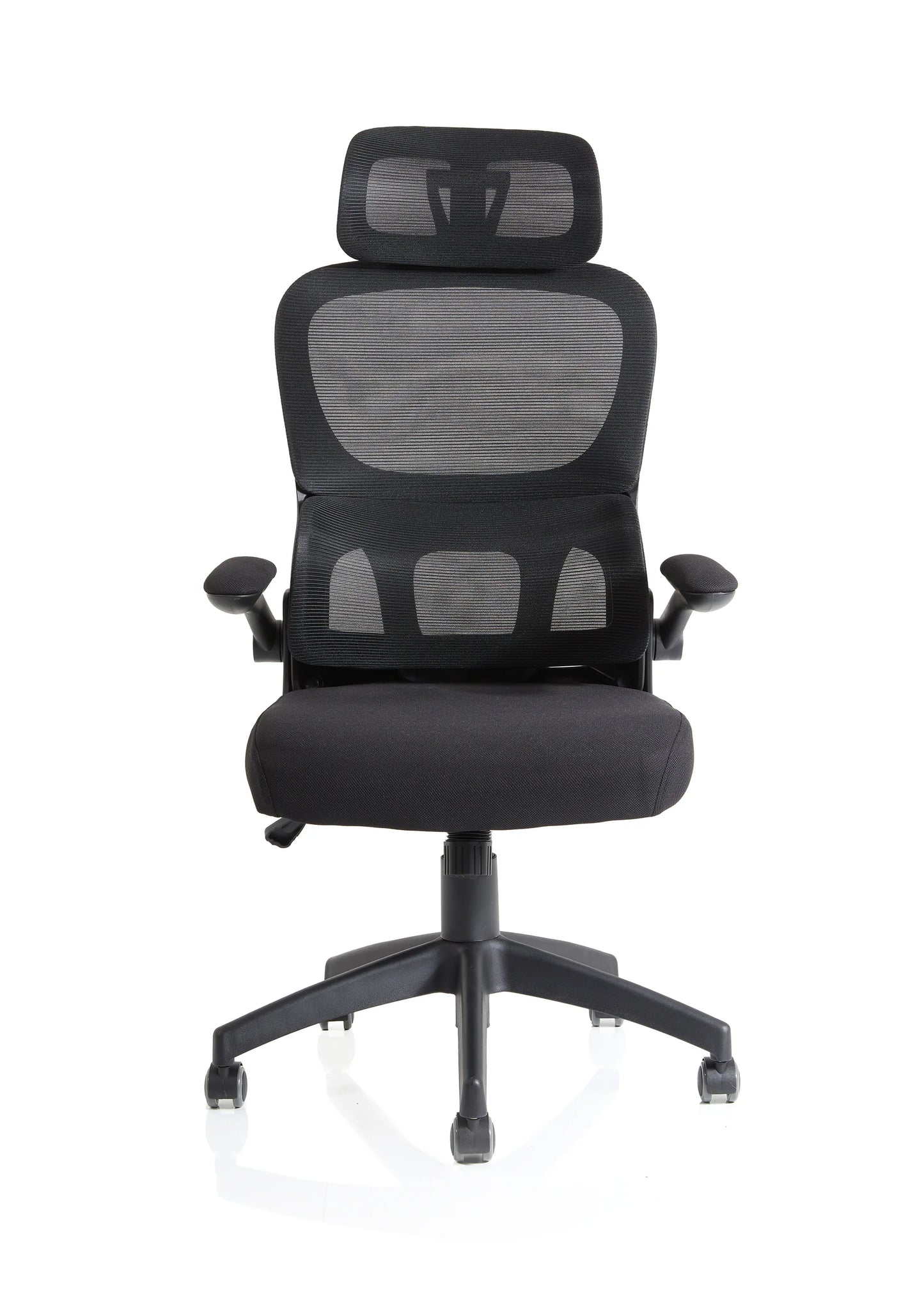 Dynamic Iris Task Operator Mesh Back Fabric Seat With Headrest