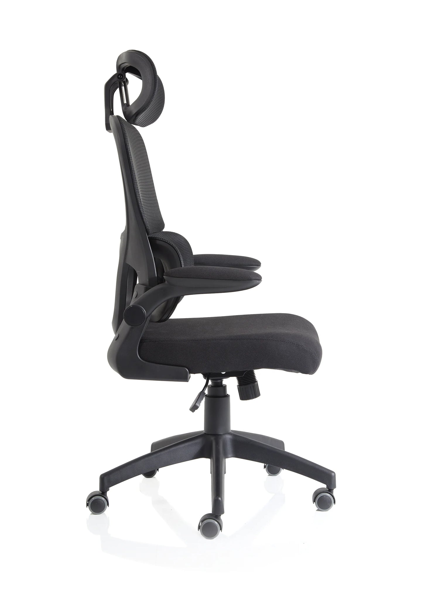 Dynamic Iris Task Operator Mesh Back Fabric Seat With Headrest