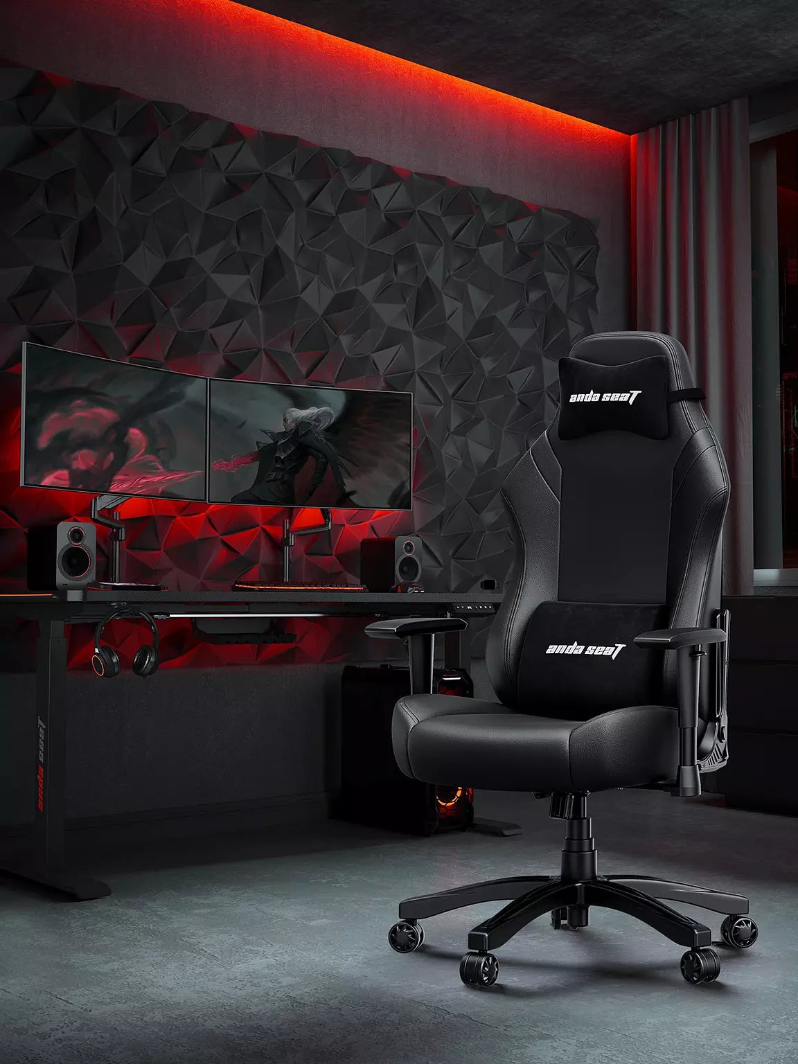Anda Seat Luna Premium Large Gaming Chair, Black