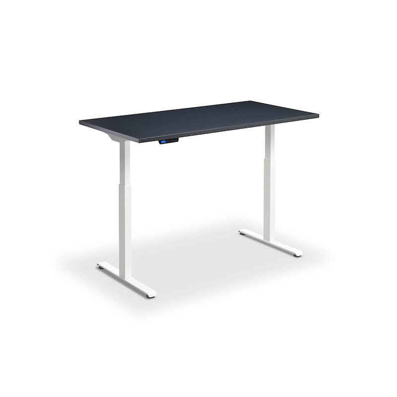 Lavoro Design Rusa Adjustable Desk, White Frame, Solid Top