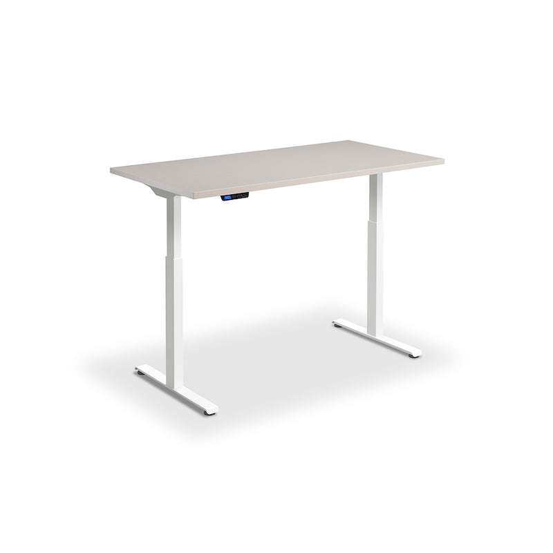 Lavoro Design Rusa Adjustable Desk, White Frame, Solid Top
