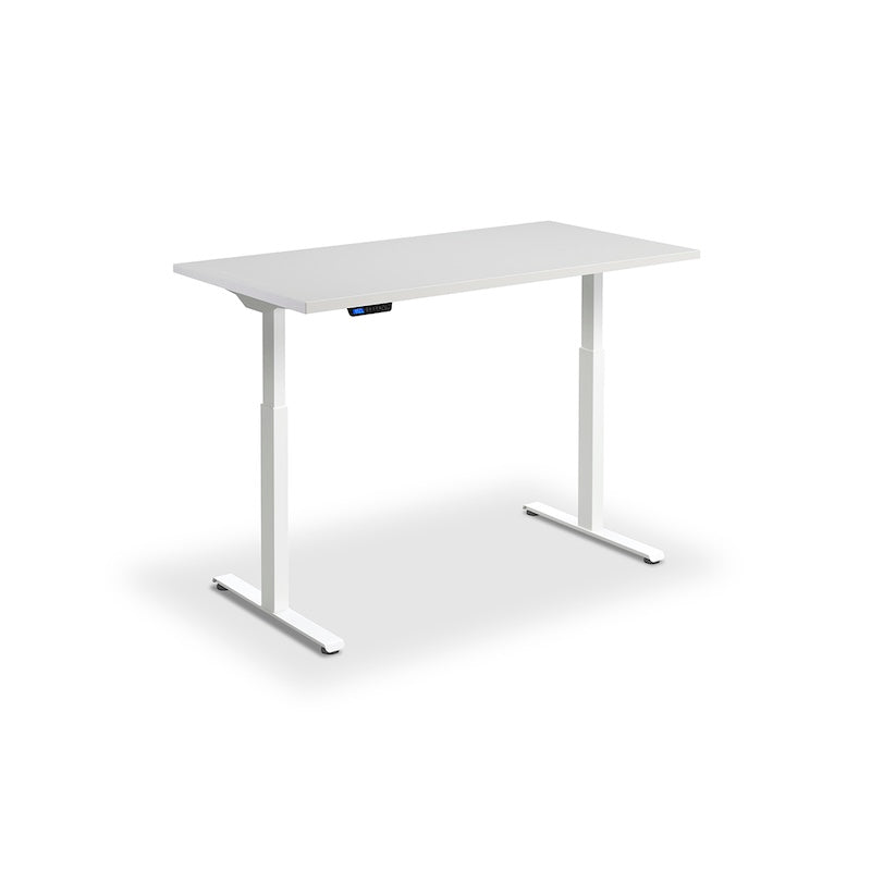 Lavoro Design Rusa Adjustable Desk, White Frame, Solid Top