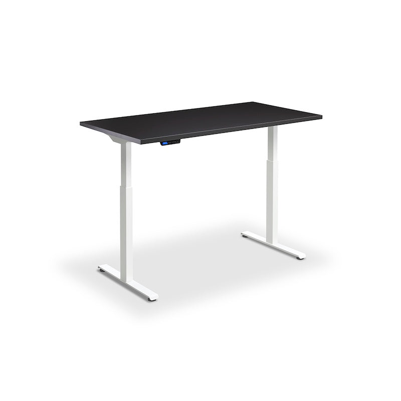 Lavoro Design Rusa Adjustable Desk, White Frame, Solid Top