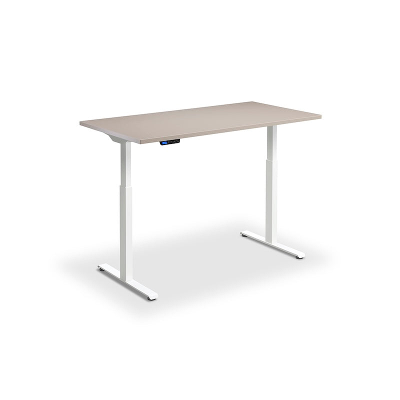 Lavoro Design Rusa Adjustable Desk, White Frame, Solid Top