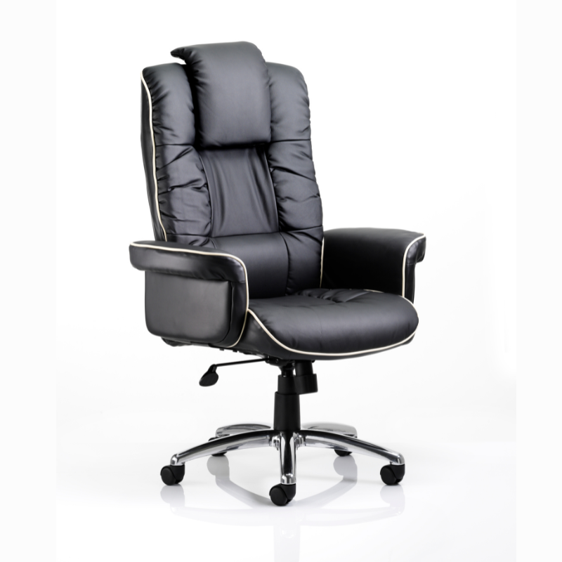 Dynamic Chelsea Executive Chair Black Bonded Leather with Arms