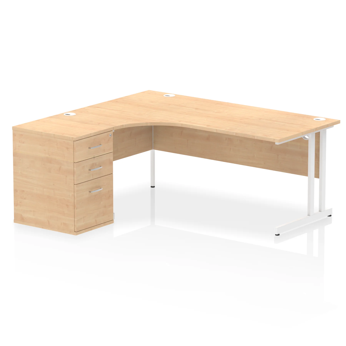 Dynamic Impulse 1800mm Cantilever Left Crescent Desk Workstation