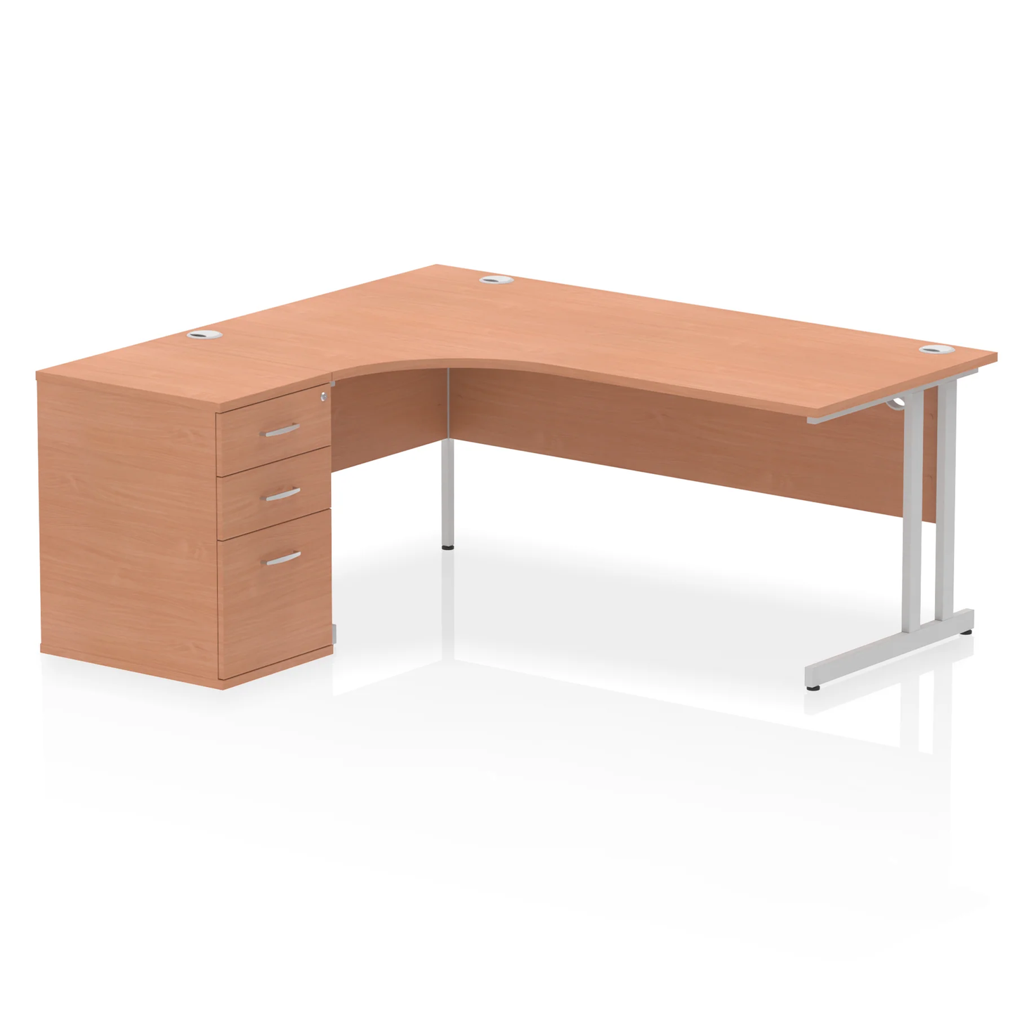 Dynamic Impulse 1800mm Cantilever Left Crescent Desk Workstation