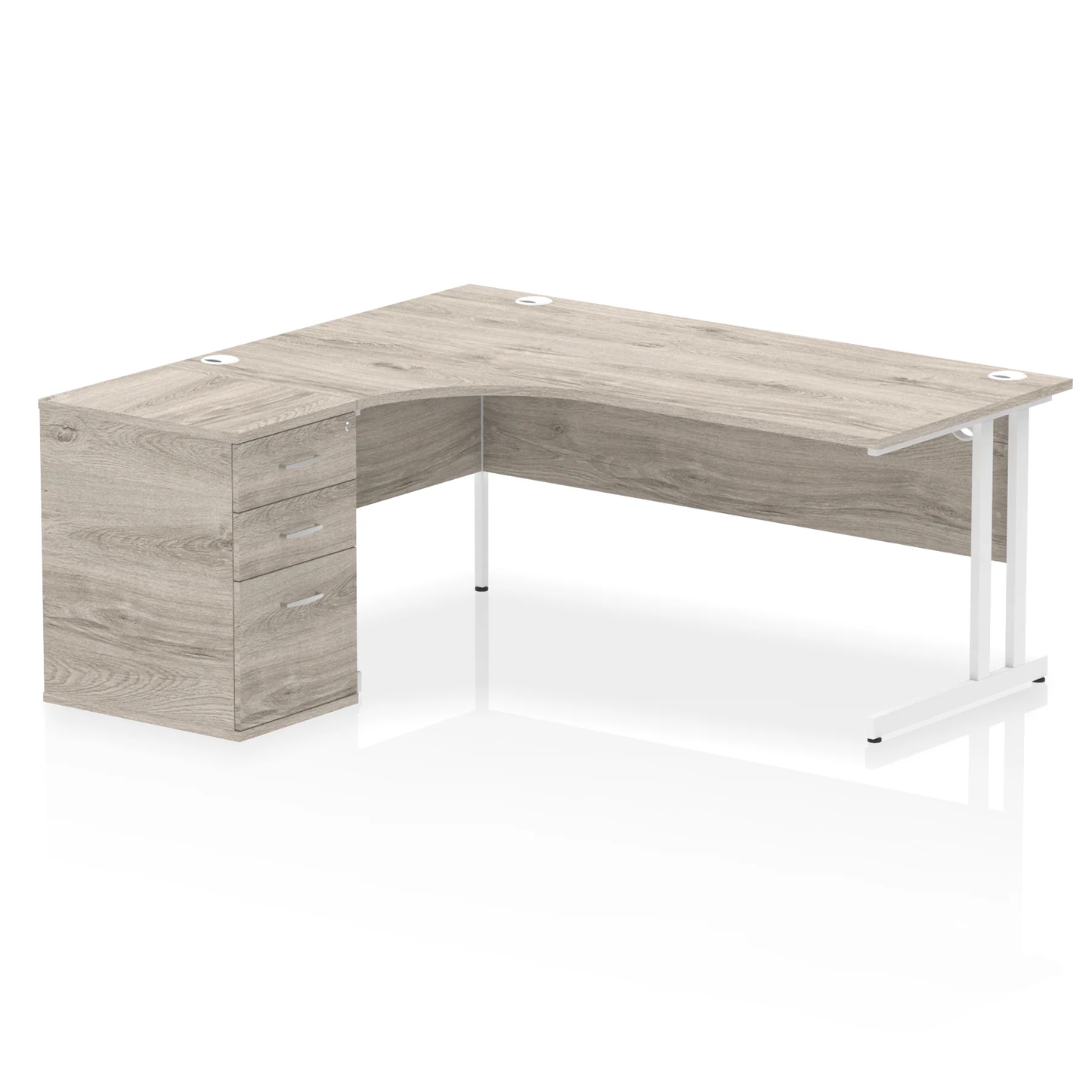 Dynamic Impulse 1800mm Cantilever Left Crescent Desk Workstation