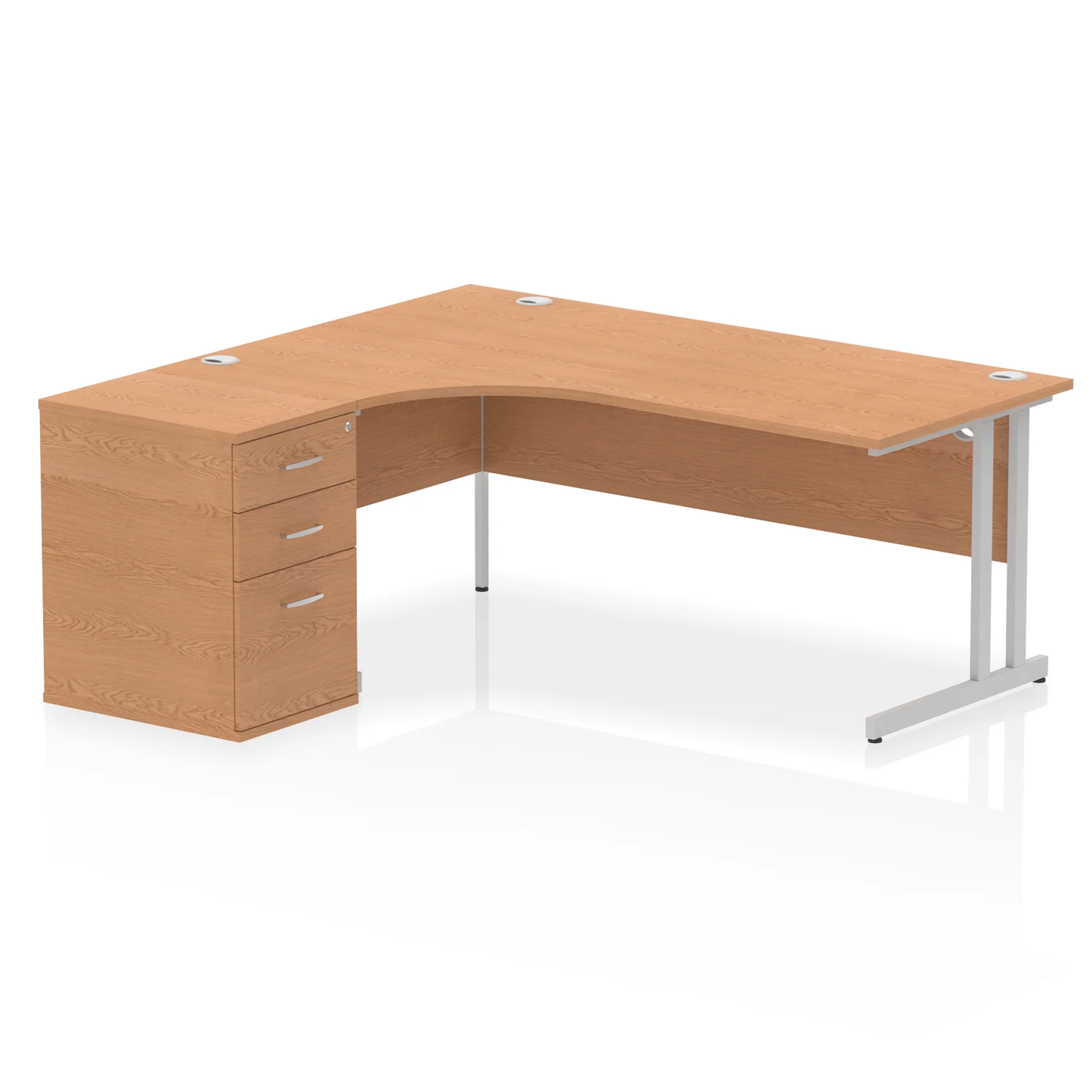 Dynamic Impulse 1800mm Cantilever Left Crescent Desk Workstation