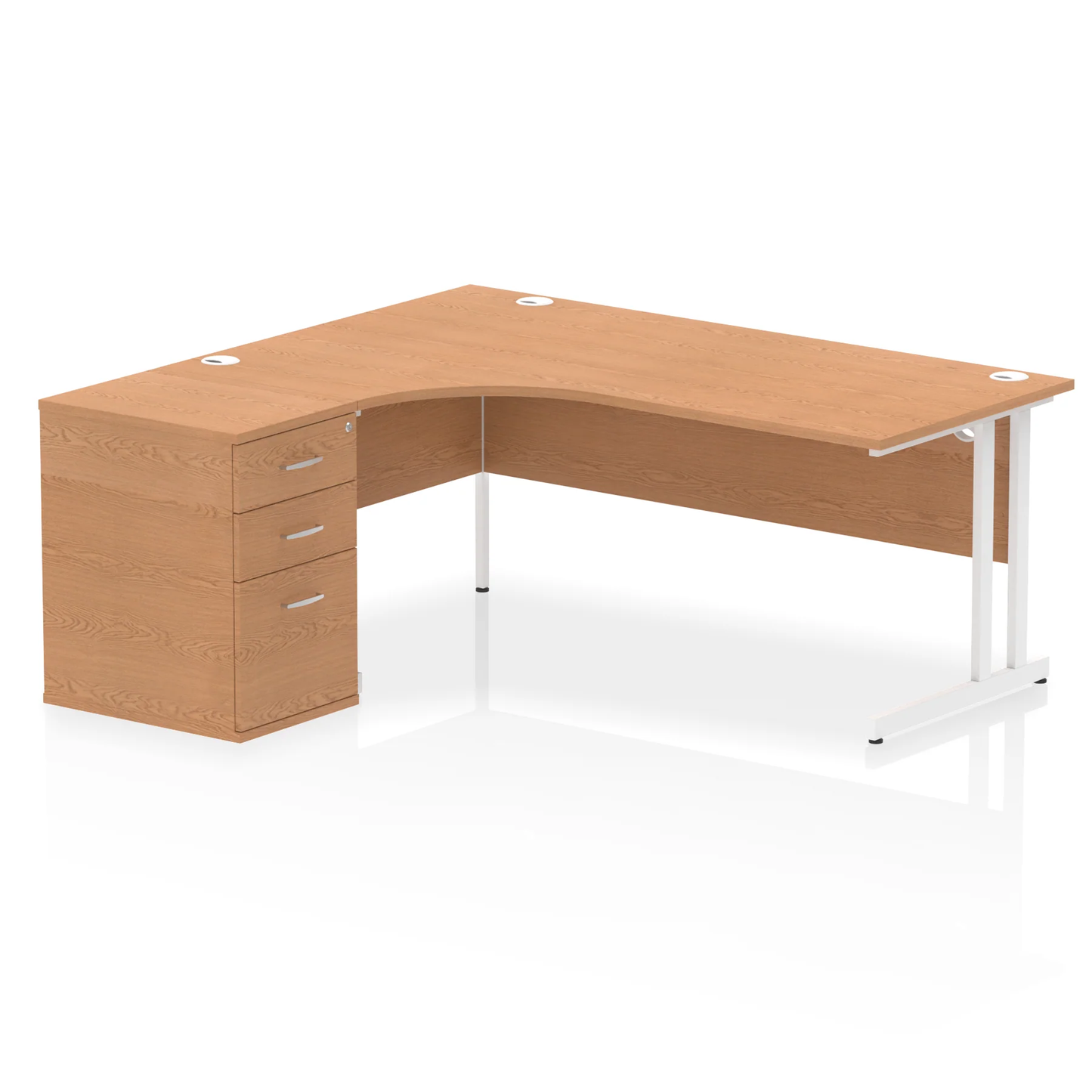 Dynamic Impulse 1800mm Cantilever Left Crescent Desk Workstation