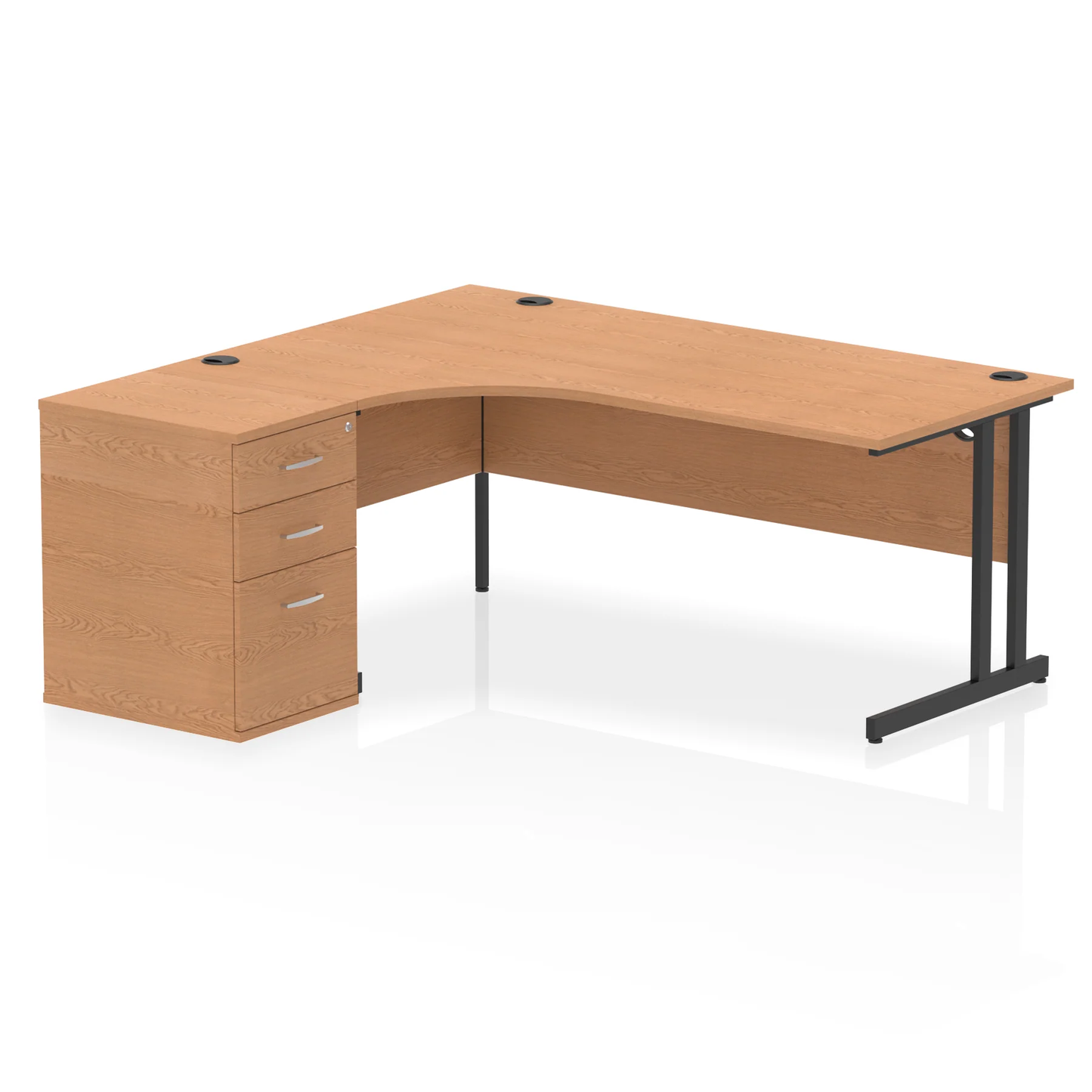 Dynamic Impulse 1800mm Cantilever Left Crescent Desk Workstation
