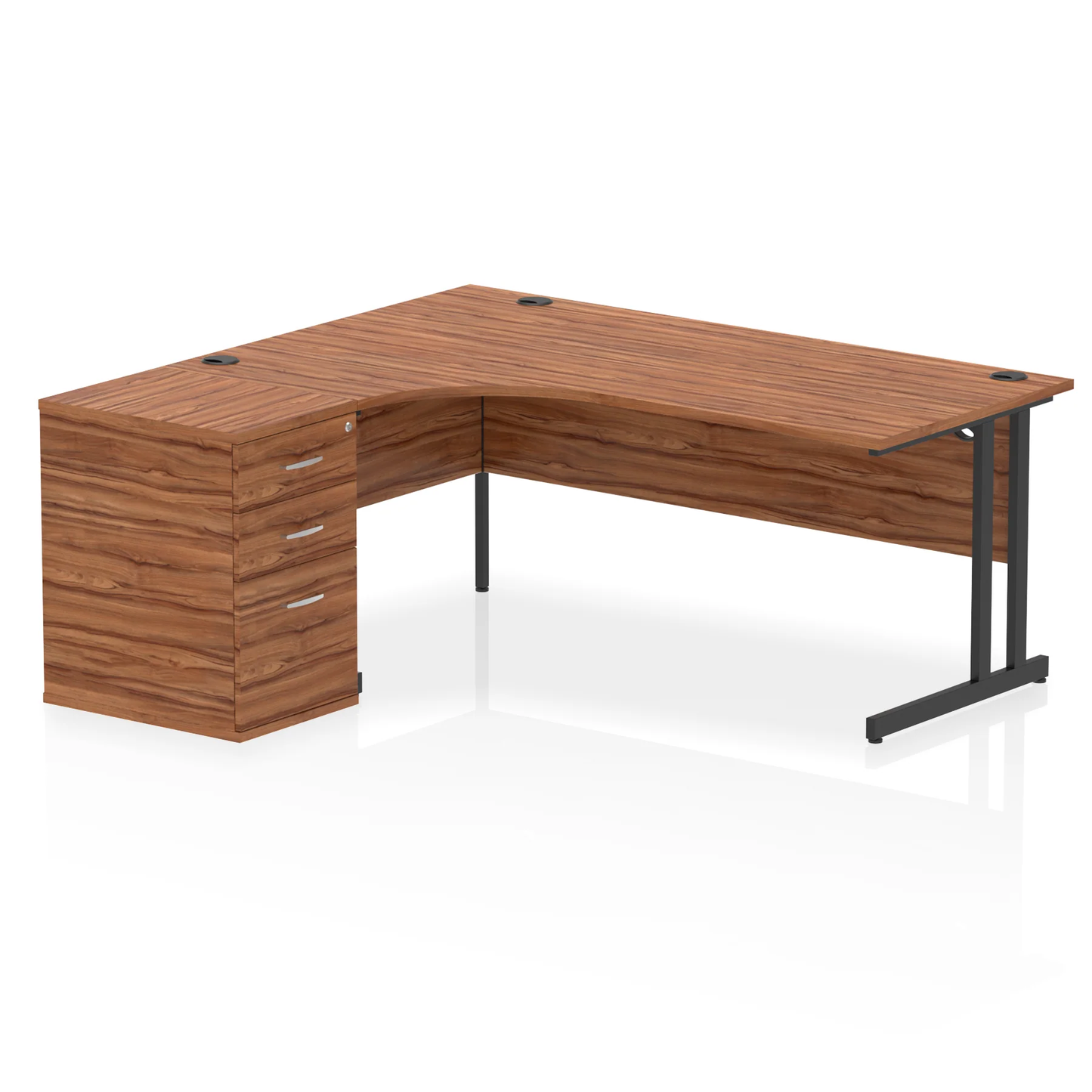 Dynamic Impulse 1800mm Cantilever Left Crescent Desk Workstation
