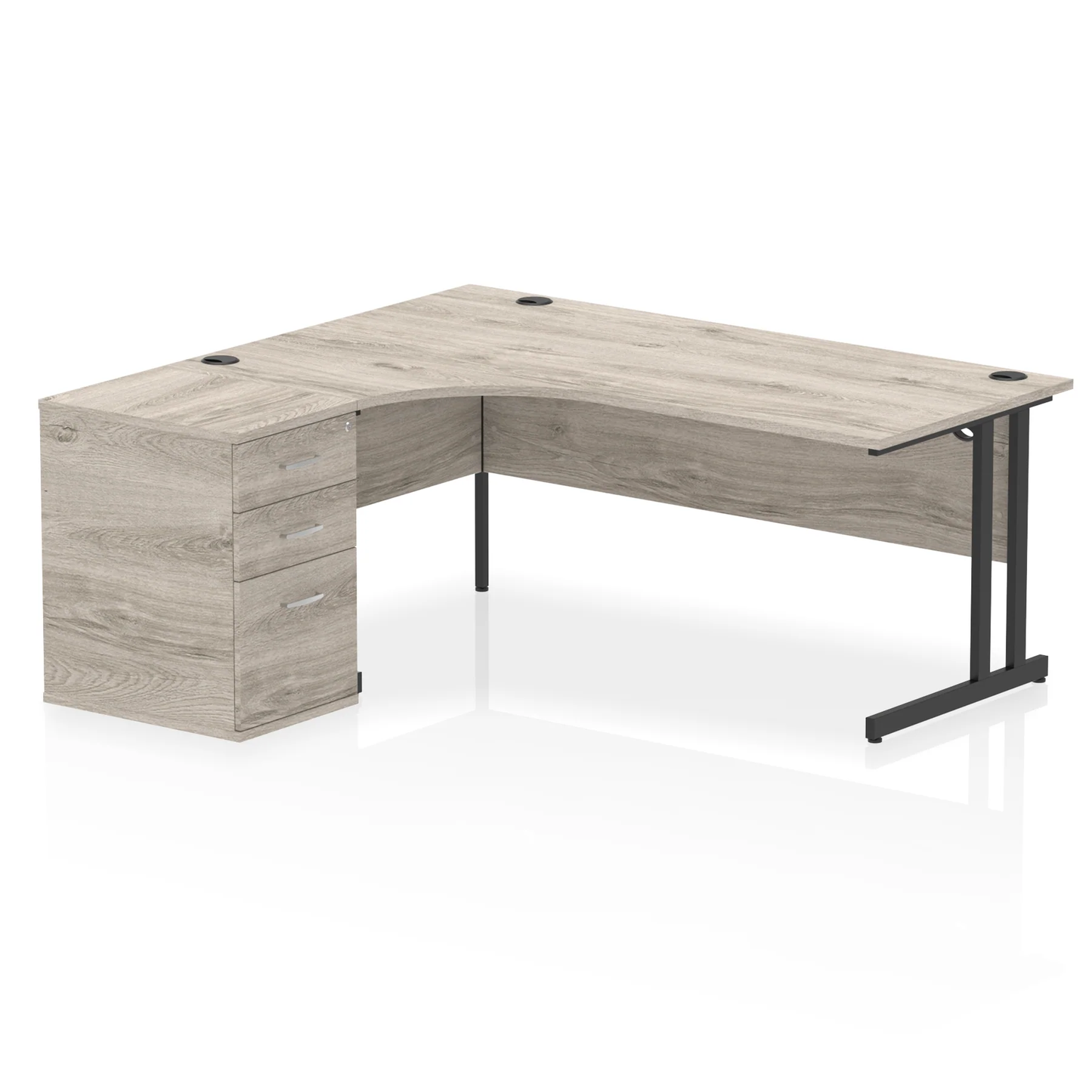Dynamic Impulse 1800mm Cantilever Left Crescent Desk Workstation