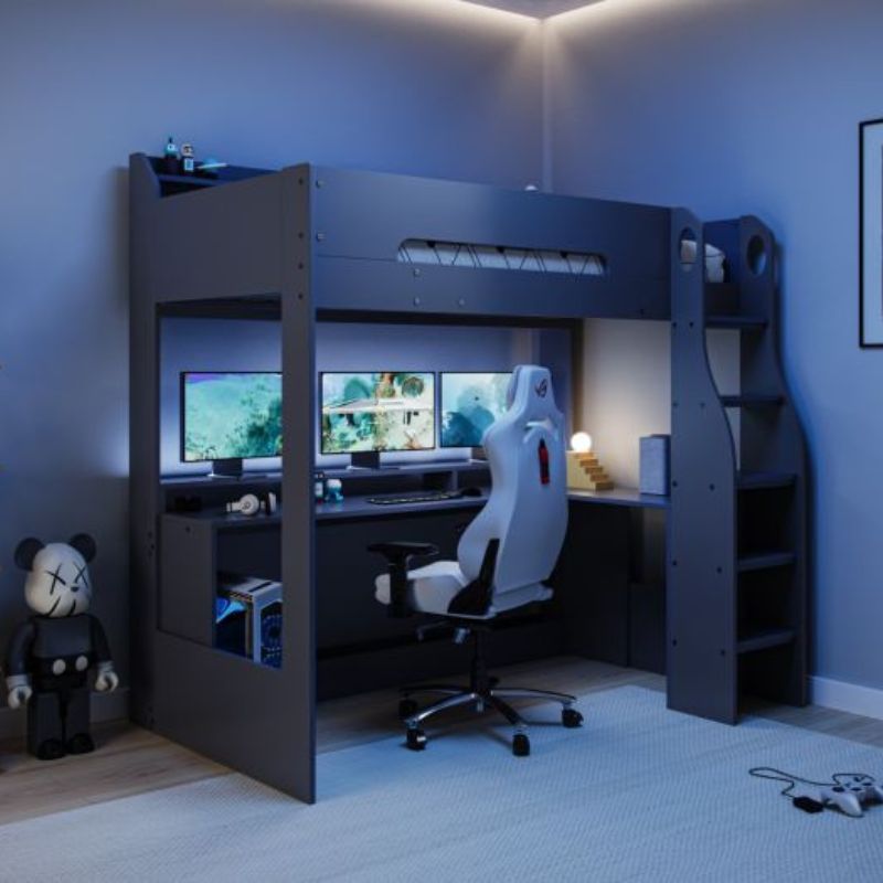 Flair Skyhigh Gaming High Sleeper Anthracite Single Bed