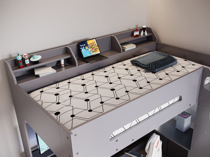 Flair Skyhigh Gaming High Sleeper Anthracite Single Bed