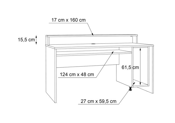 Flair Power Y LED Gaming Desk