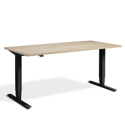 Lavoro Design Advance Adjustable Desk, Anthracite Frame, Woodgrain Top