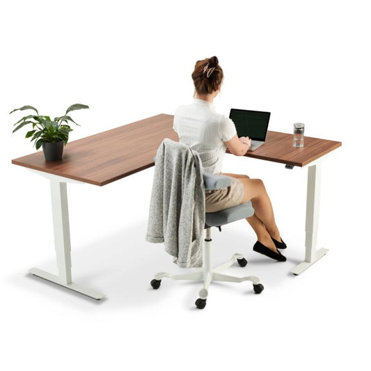 Lavoro Design Advance Corner Adjustable Desk, Solid Top