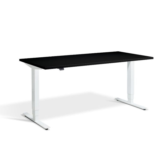 Lavoro Design Advance Adjustable Desk, White Frame, Solid Top