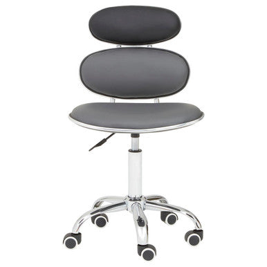 Fran Black Pu Home Office Chair