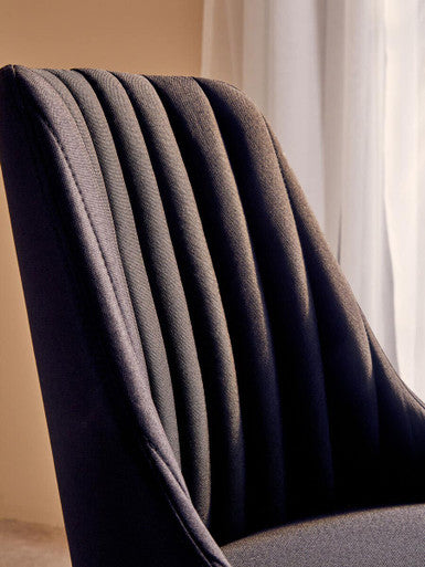 Brent Ribbed Black And Chrome Home Office Chair