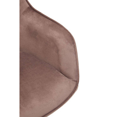 Brent Pink Velvet And Gold Home Office Chair