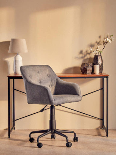 Brent Tufted Grey And Black Home Office Chair