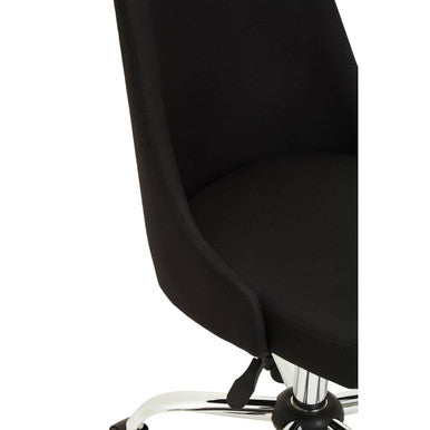 Brent Black And Chrome Home Office Chair