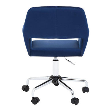 Brent Navy Velvet And Chrome Base Home Office Chair