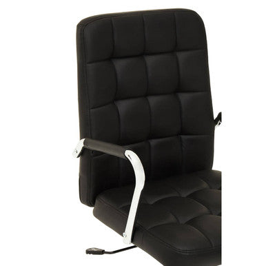 Brent Black Tufted Home Office Chair