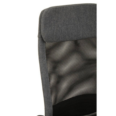 Brent Black Mesh And Grey Fabric Home Office Chair