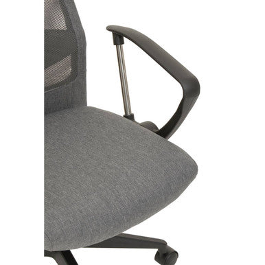 Brent Grey Mesh And Fabric Home Office Chair