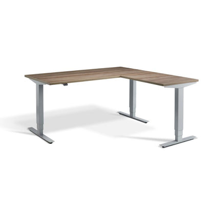 Lavoro Design Advance Corner Adjustable Desk, Woodgrain Top