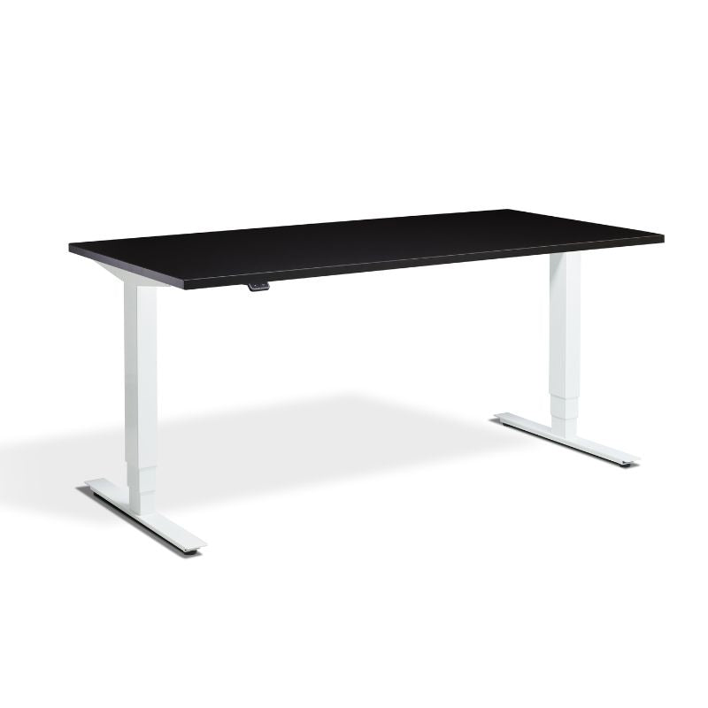 Lavoro Design Advance Adjustable Desk, White Frame, Solid Top