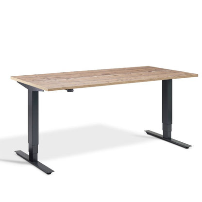 Lavoro Design Advance Adjustable Desk, Anthracite Frame, Woodgrain Top