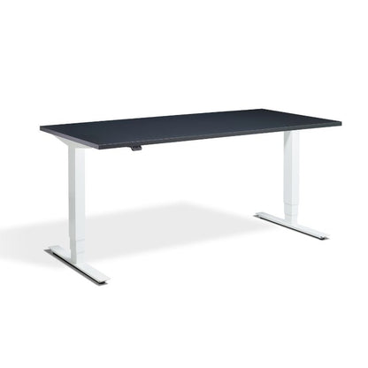 Lavoro Design Advance Adjustable Desk, White Frame, Solid Top