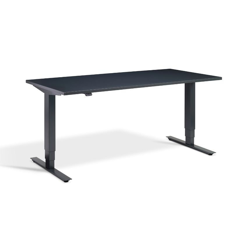 Lavoro Design Advance Adjustable Desk, Anthracite Frame, Solid Top