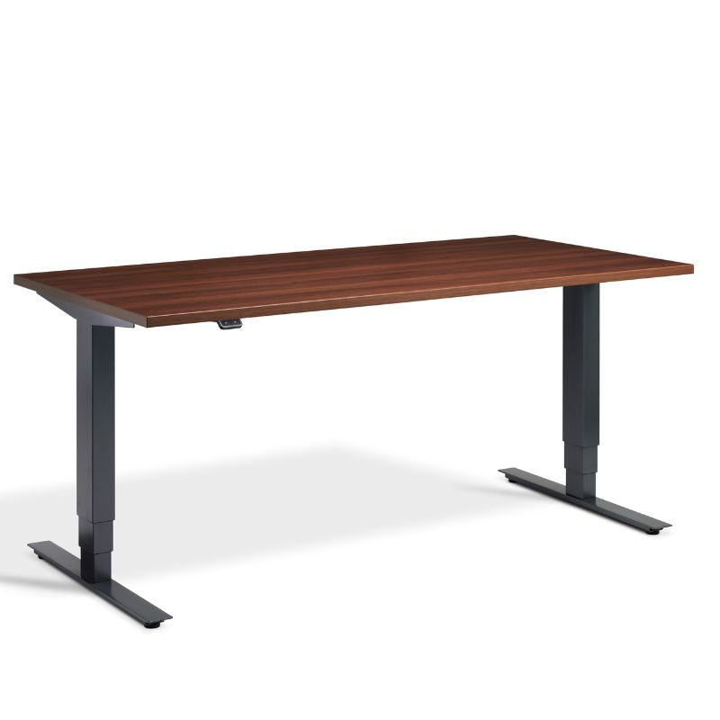 Lavoro Design Advance Adjustable Desk, Anthracite Frame, Woodgrain Top