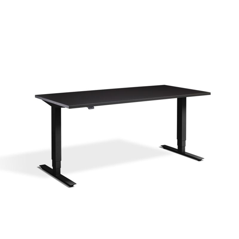 Lavoro Design Advance Adjustable Desk, Black Frame, Solid Top