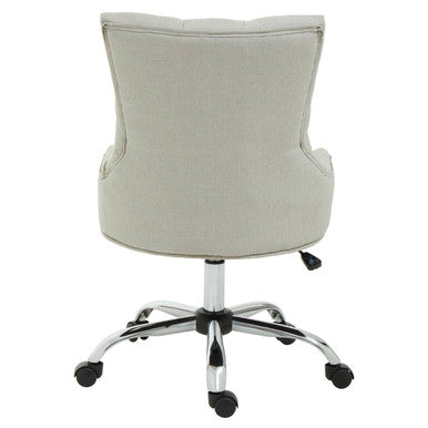 Anita Natural Fabric and Chrome Base Home Office Chair