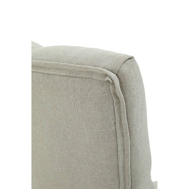 Anita Natural Fabric and Chrome Base Home Office Chair