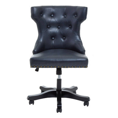 Walson Black Leather Effect Home Office Chair