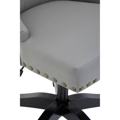 Walson Grey Leather Effect Home Office Chair