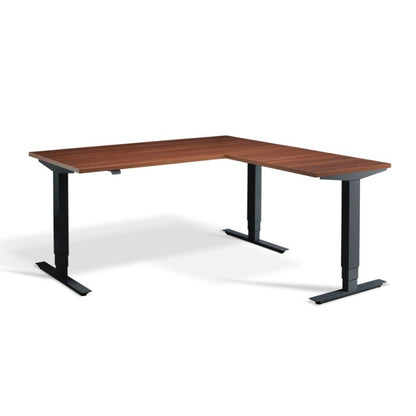 Lavoro Design Advance Corner Adjustable Desk, Woodgrain Top