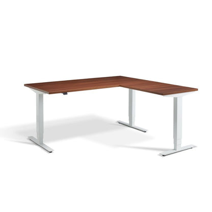 Lavoro Design Advance Corner Adjustable Desk, Woodgrain Top